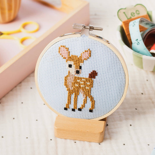 Beginner Baby Deer Fawn Cross Stitch Kit