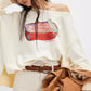 Free People Graphic Camden Pullover Sardine