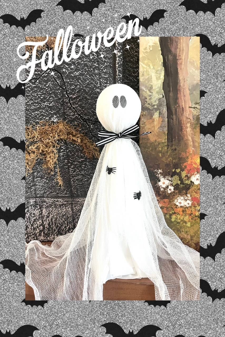 Rustic Primitive Halloween Draping Ghost