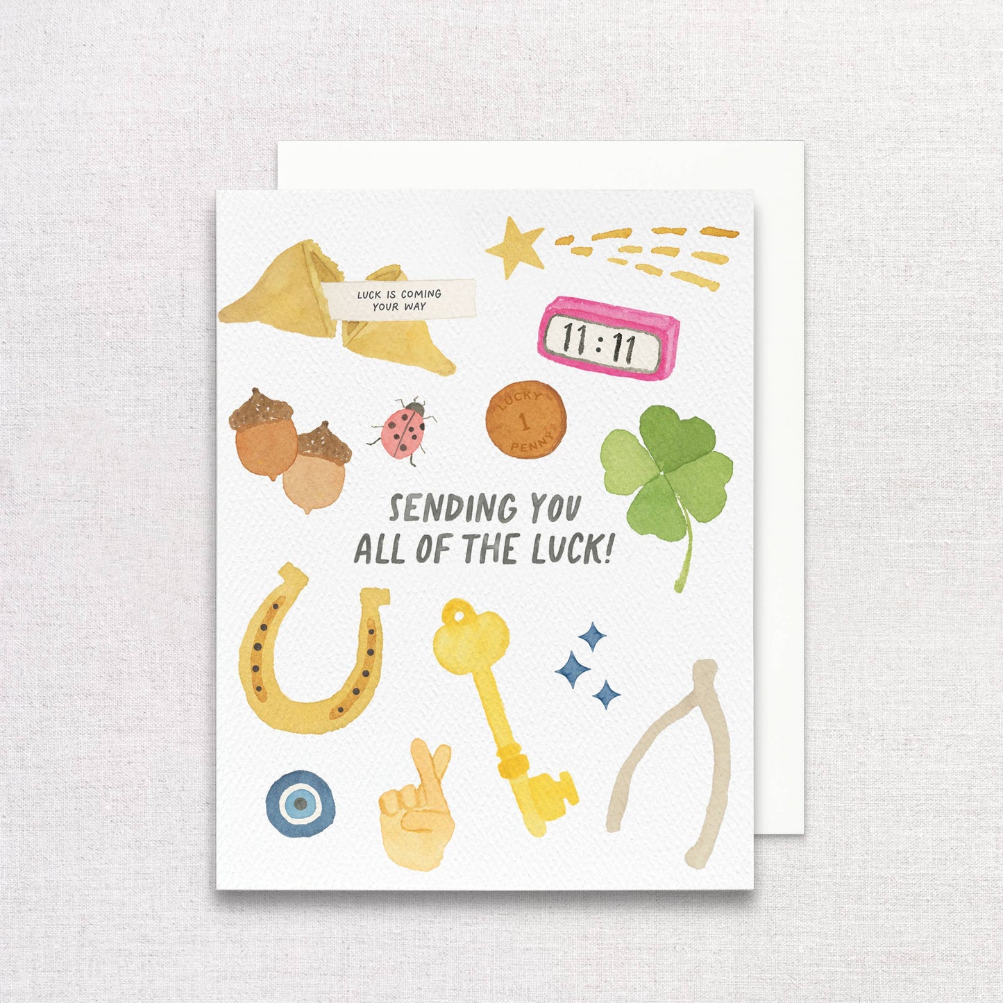 Sending You All of The Luck Greeting Card | Good Luck Card