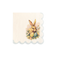 Vintage Easter Bunny Scallop Paper Cocktail Napkin