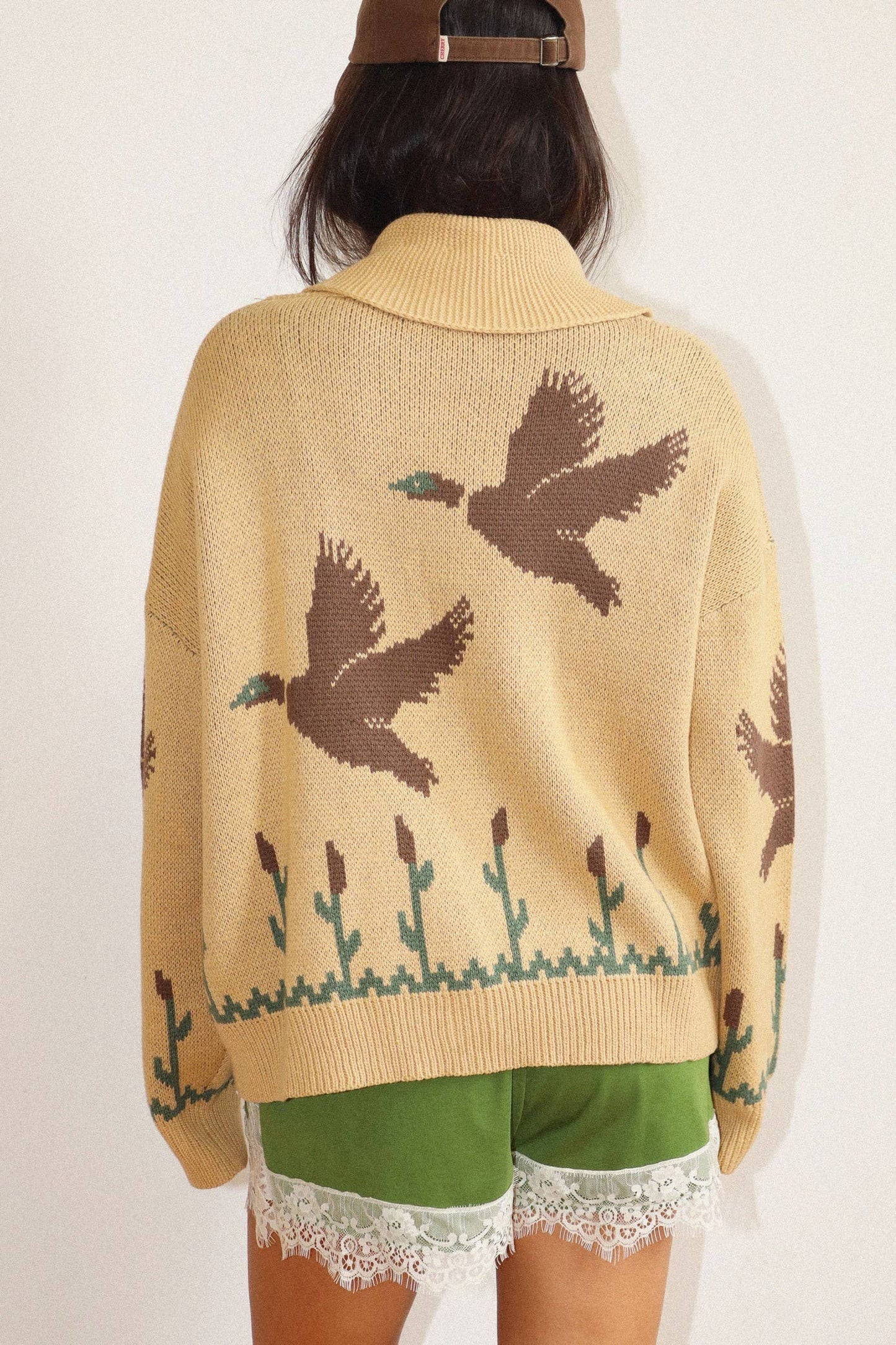 Duck Knit Zip Cardigan