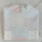 Blue Quilted Pastel Mockneck Sweatshirt