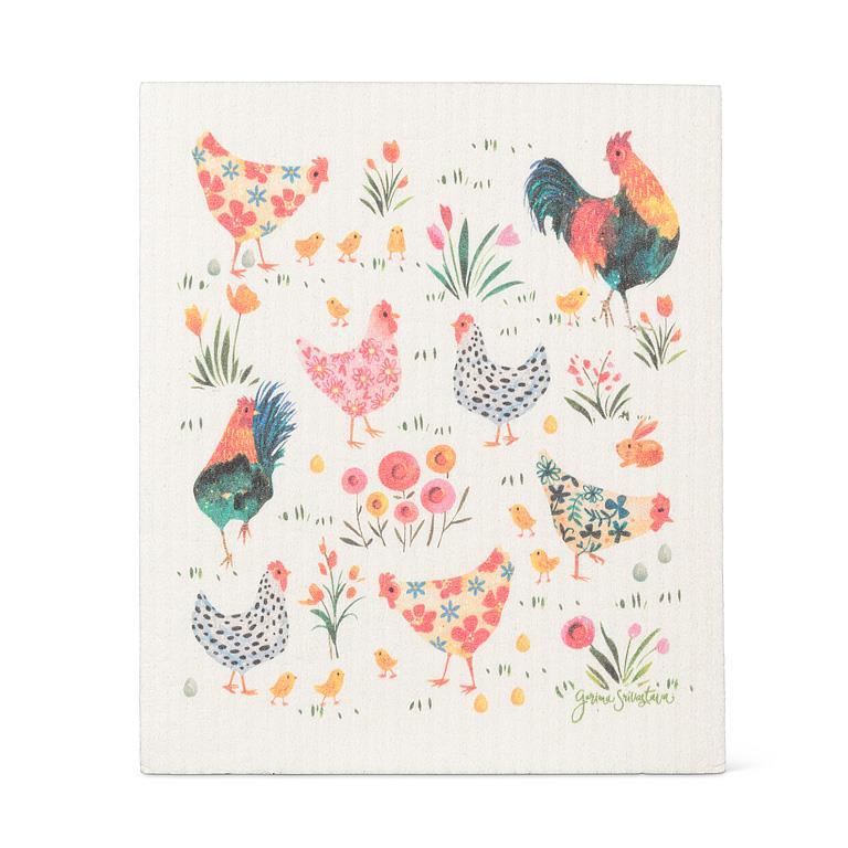 Roosters & Hens Dish Cloth