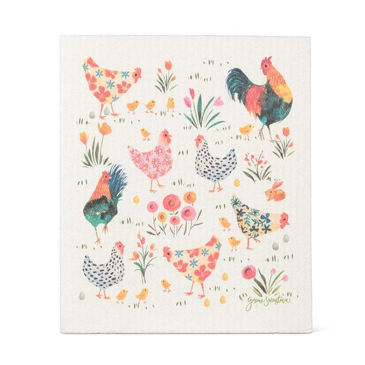 Roosters & Hens Dish Cloth