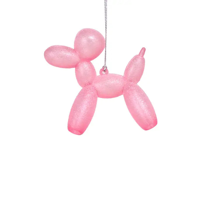 Baby Pink Balloon Poodle Ornament