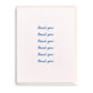 Thank You Script - Letterpress Thank You Greeting Card