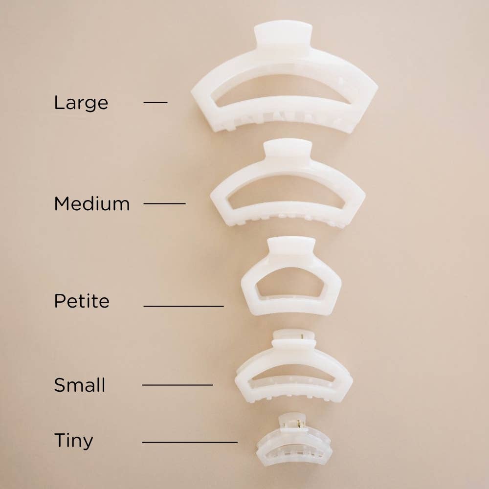 Open | Coconut White | Petite Claw Clip