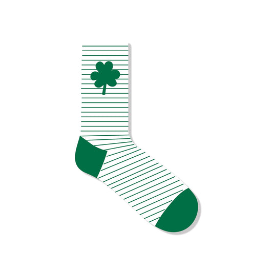 Striped Shamrock Socks: Child Small
