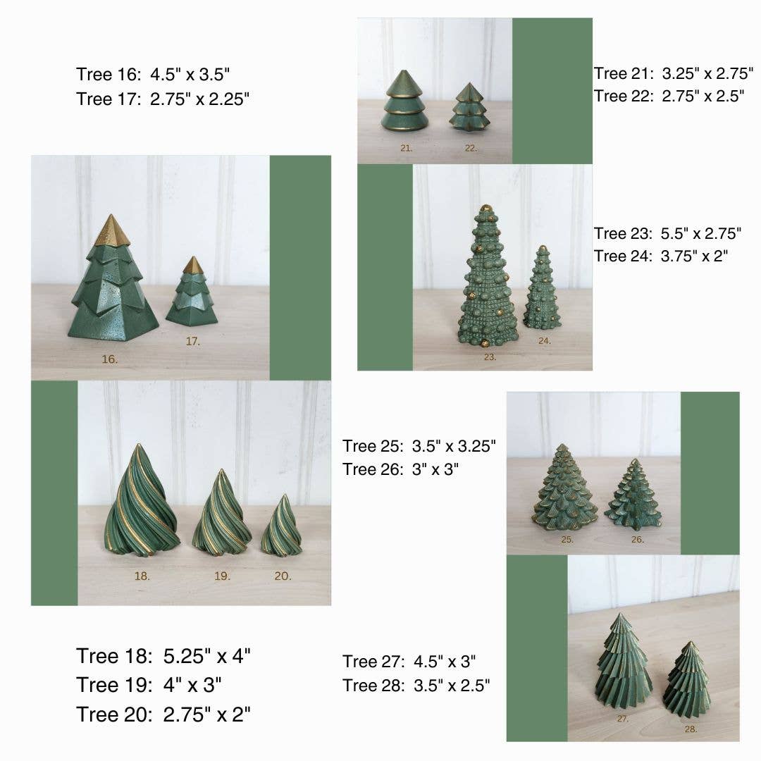 Concrete Christmas Trees - Spruce Small Twirly