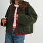 Buttoned Fleece Puffer Jacket