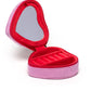 Velvet Jewelry Zip Case / Organizer - Heart Shaped w/ Bow