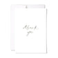 Thank You | Handlettered Watercolour Thank You Card: Single Card