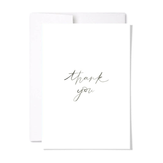Thank You | Handlettered Watercolour Thank You Card: Single Card