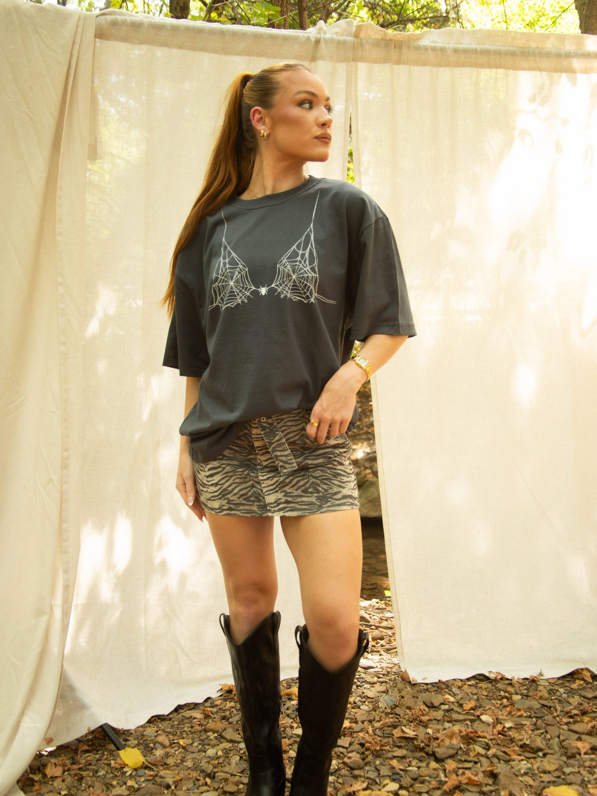Charlie Southern Spooky Bikini Oversized Tee