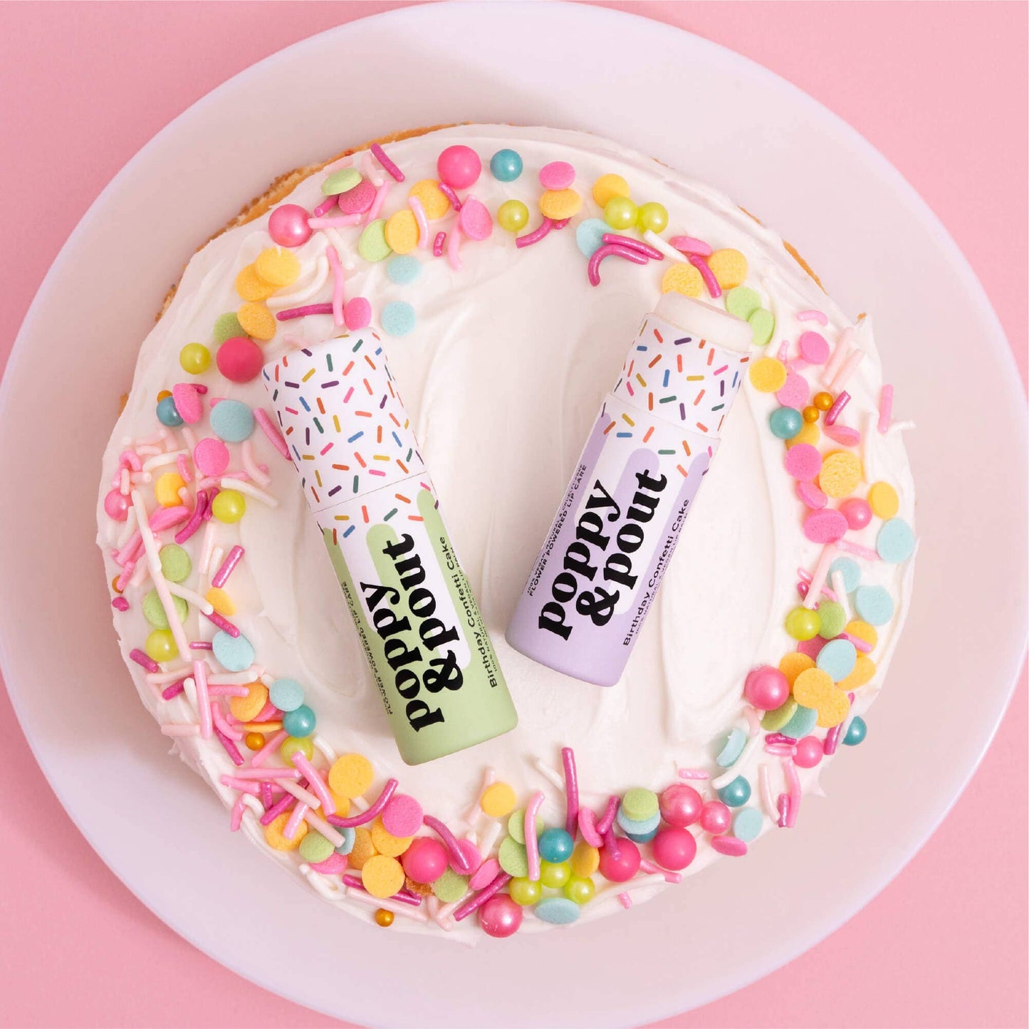 Purple Birthday Confetti Cake Lip Balm
