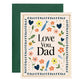 Mosaic Dad Floral Father's Day Greeting Card