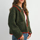 Buttoned Fleece Puffer Jacket