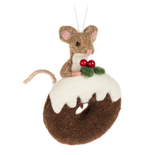 Mouse With Donut Ornament