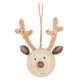 Natural Wood Deer Face Ornament