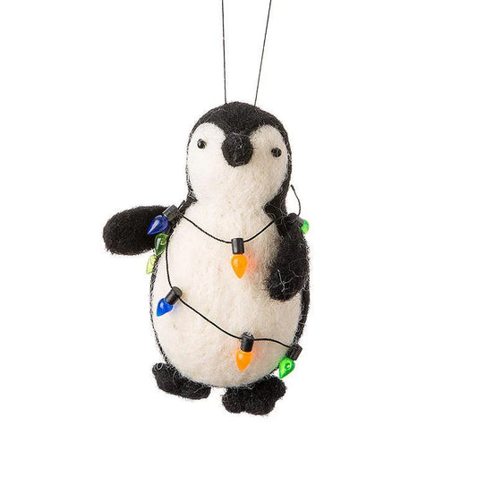 Penguin With Lights Ornament