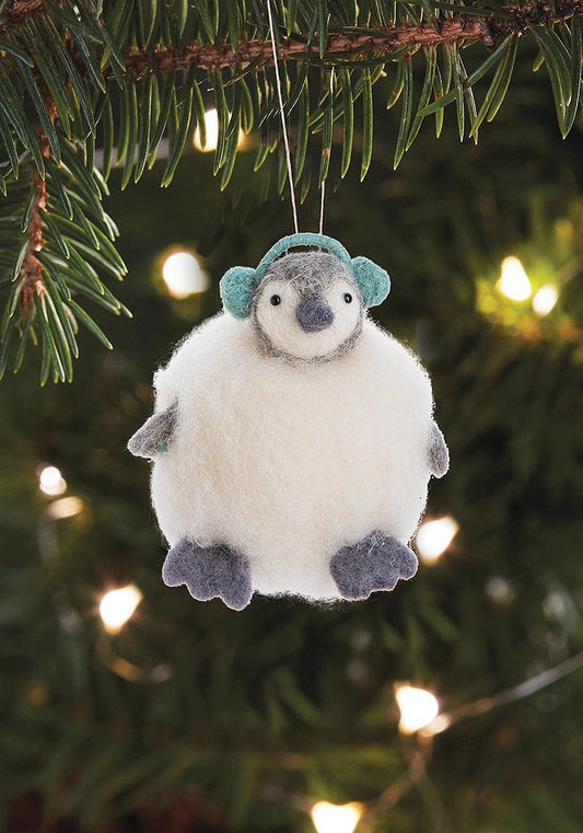 Penguin In A Snowball Ornament