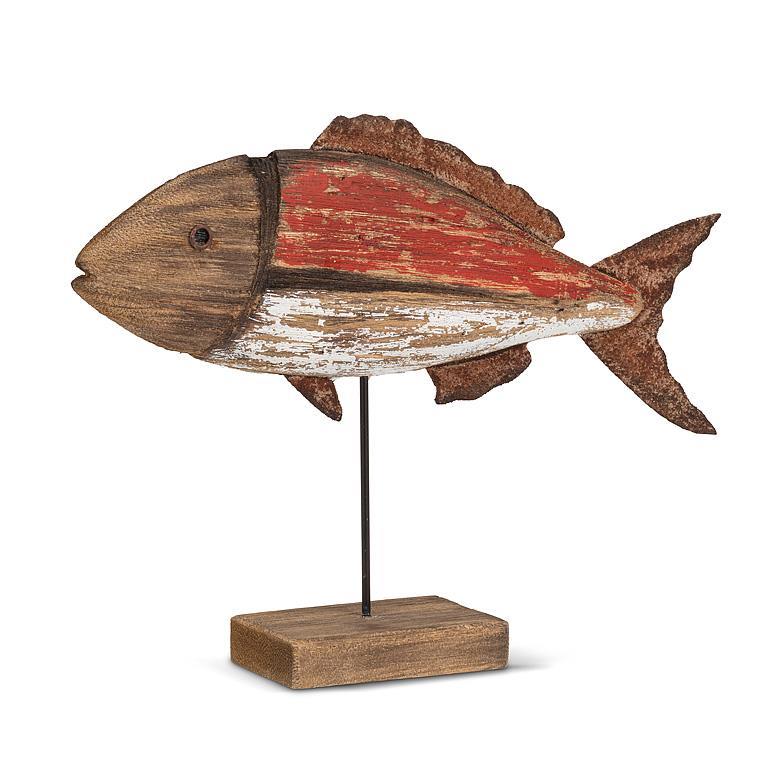 Medium Red Fish On Stand
