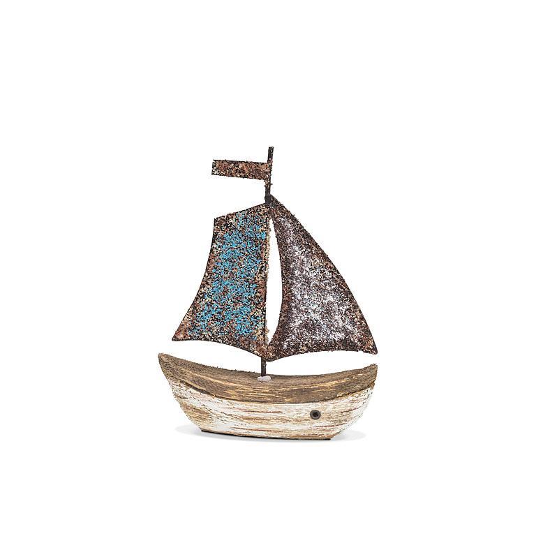 Mini Sailboat With Sail Up