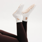 Mama Bear Double Embroidery Ruffle Pilates Grip Sock