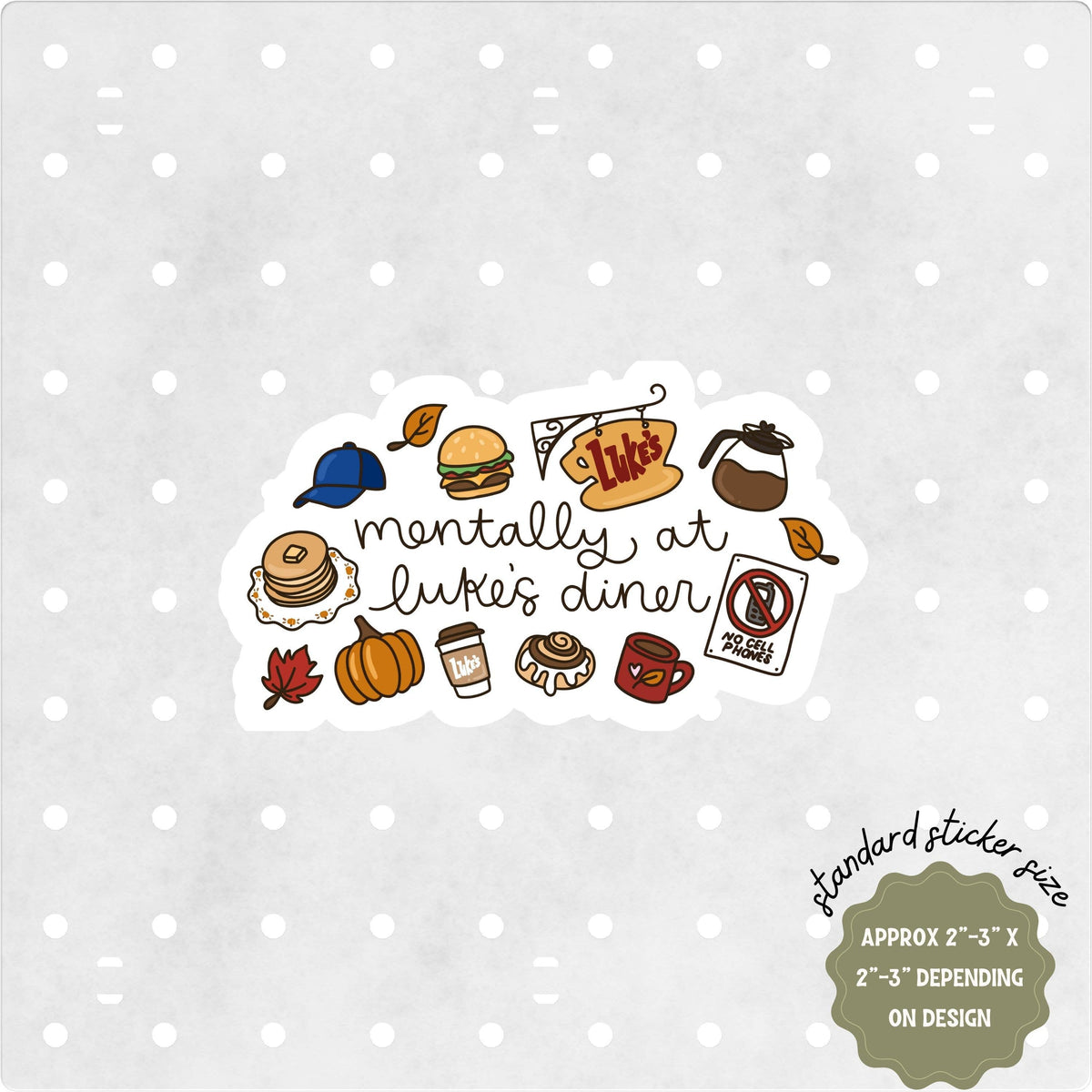 Mentally At Luke's Diner Sticker | Gilmore Girls Inspired