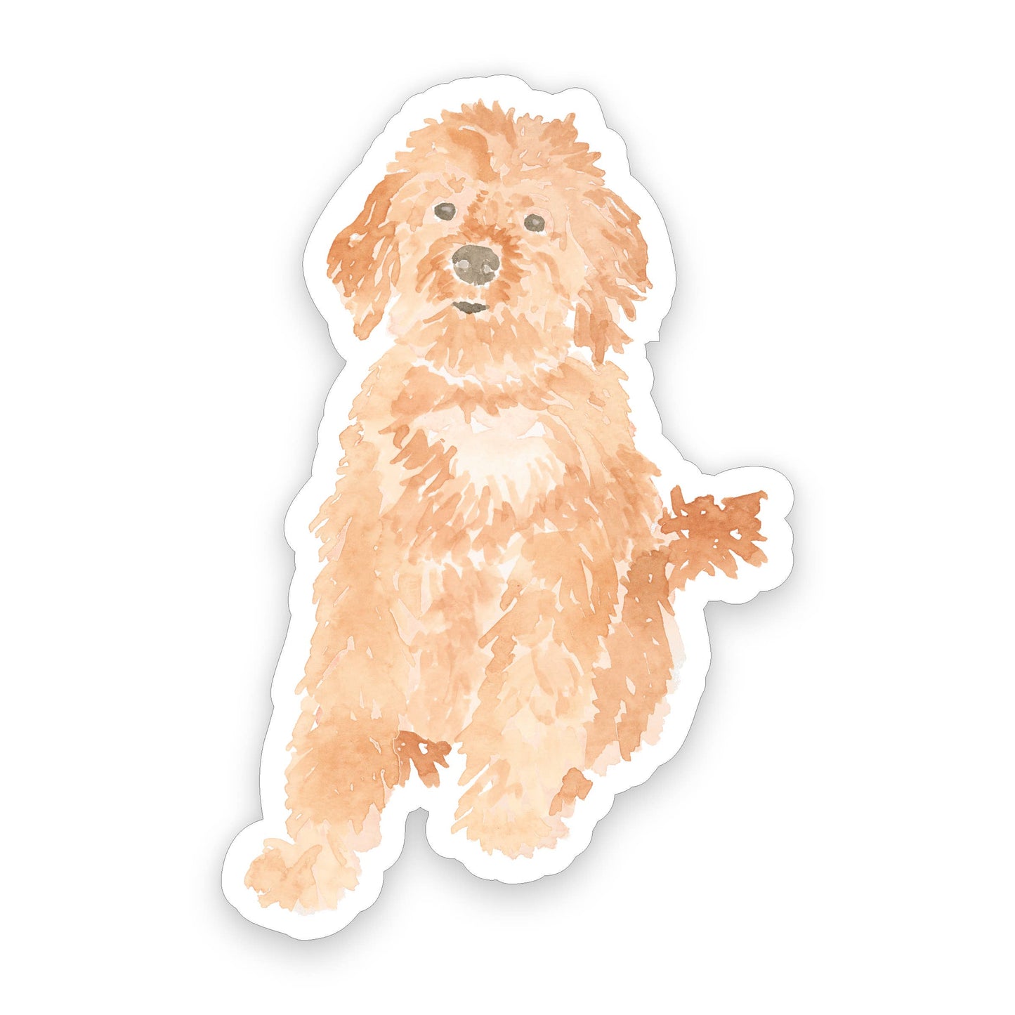 Watercolor Goldendoodle Sticker | Dog Sticker | 2" x 3"