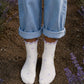 Lavender Bow Pattern Grip Sock Non-Slip Pilates & Barre Sock