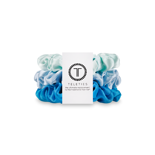 Teleties Silk Hair Scrunchie | Large | Blue My Mind