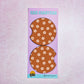 2 Car Coasters, Fall Orange Daisy Pattern