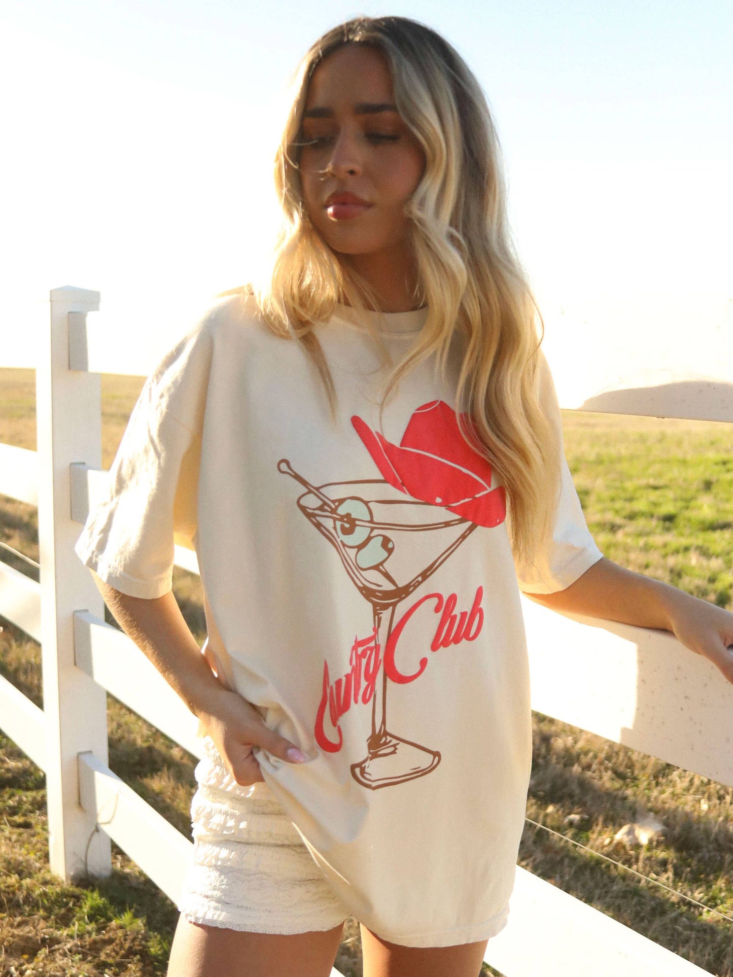 Charlie Southern Cowboy Country Club Martini Tee