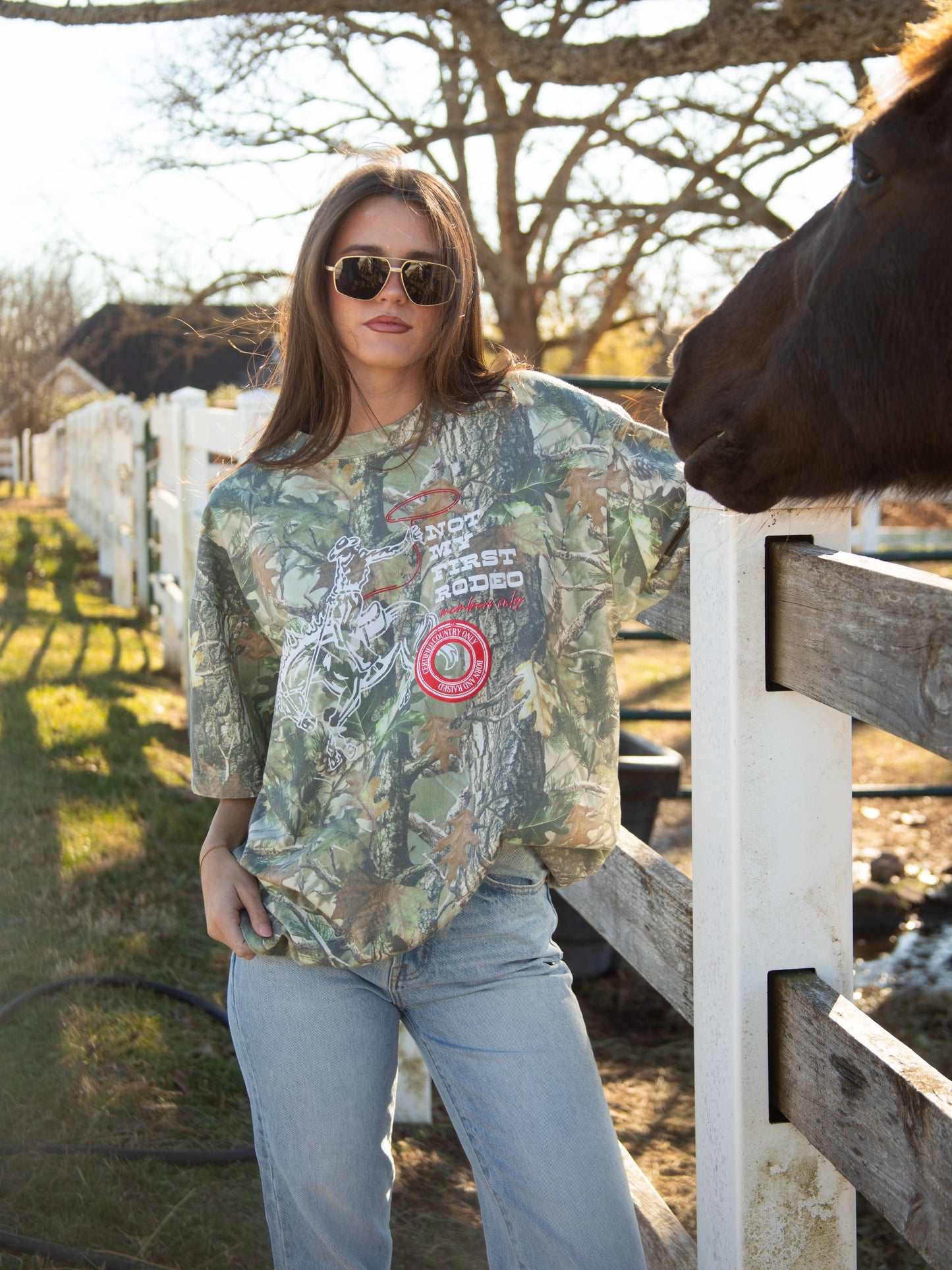 Charlie Southern Members Only Oversized Camo Tee