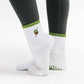 Olive Embroidered Green Striped Pilates Grip Socks Martini