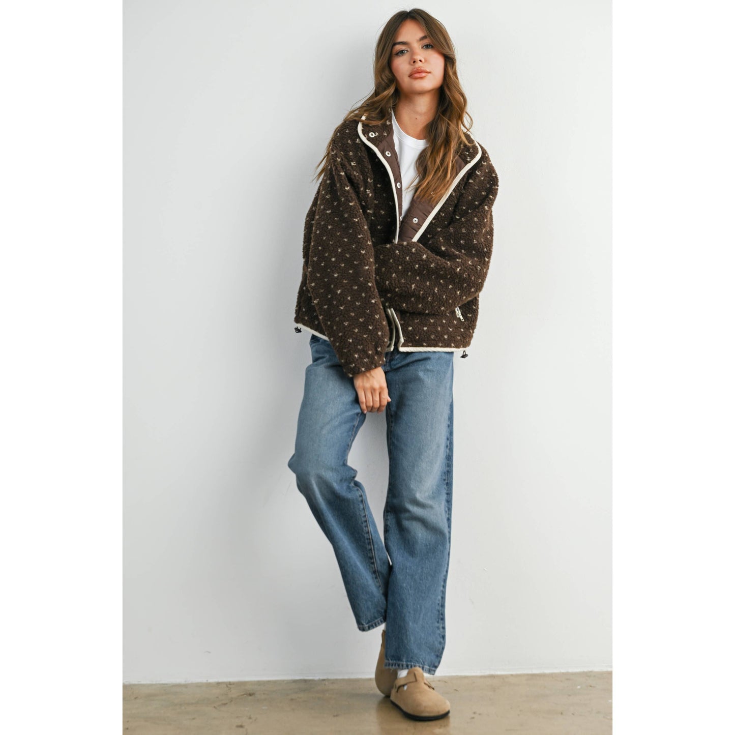 High Pile Fleece Puffer Jacket