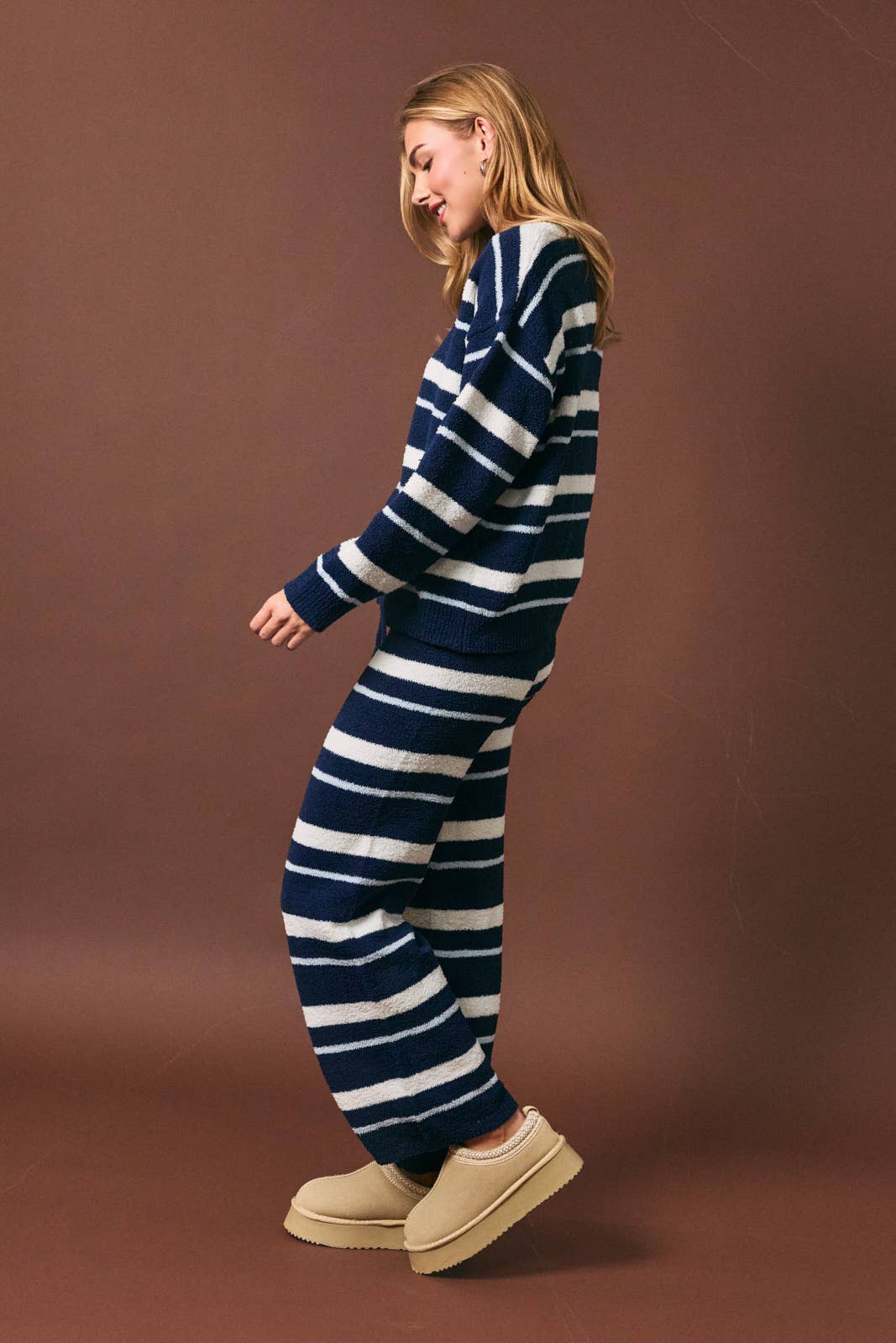 Long Sleeve Sweater Top and Pants Lounge Set