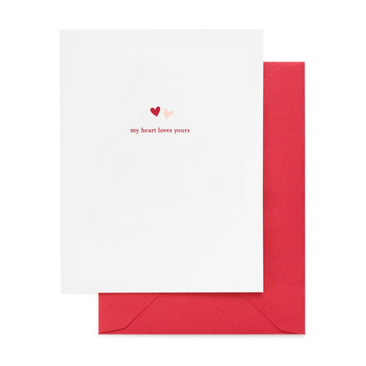 My Heart Loves Yours | Letterpress Valentine's Day Card