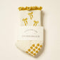 Bow Ruffle Grip Sock [Gold], Pilates Socks