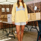 Yellow Dilly Dally Mockneck Sweatshirt