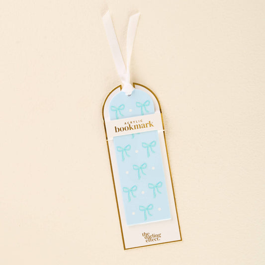 Acrylic Bookmark-Bows Blue