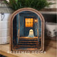 Arch Top Ghost On Porch Framed Art: 6x8"