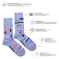 Men’s Funny Hockey Mid-Calf Scene Socks