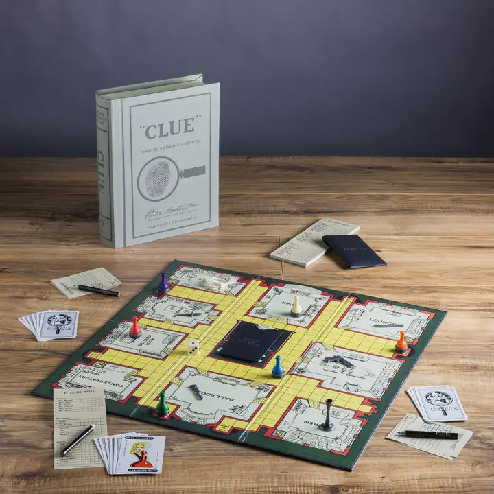 Clue Vinatge Bookshelf Board Game