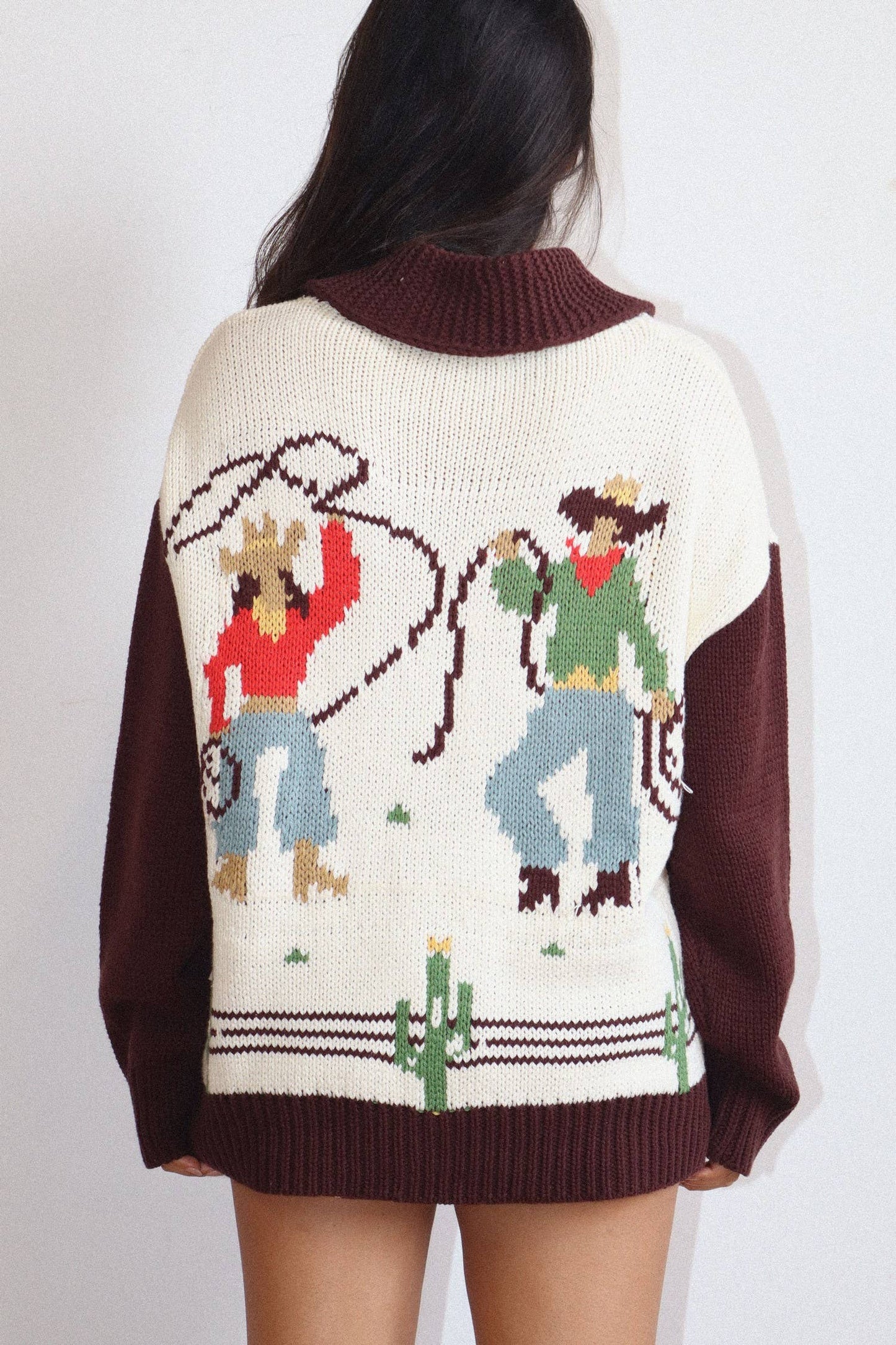 Cowgirl Knit Zip-Up Cardigan