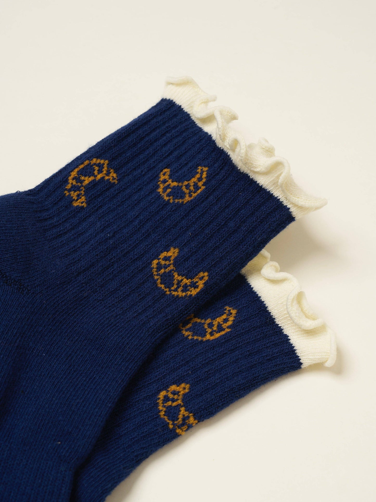 Croissant Ruffle Grip Sock, Pilates Socks