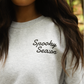 Friday + Saturday Spooky Season Sticker Sweatshirt