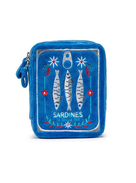 Living Royal Velvet Jewelry Zip Case Sardine Can